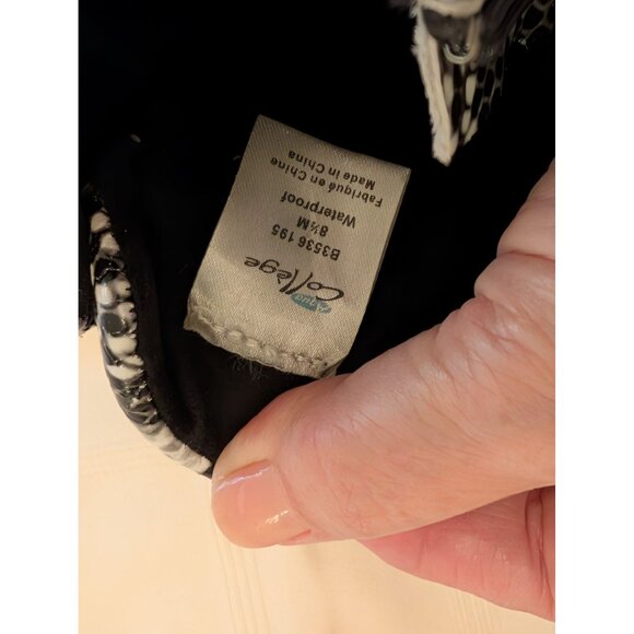 Womens Aqua College Waterproof Sneakers Snake Print High-Top Side Zipper Sz 8.5 - Picture 8 of 13